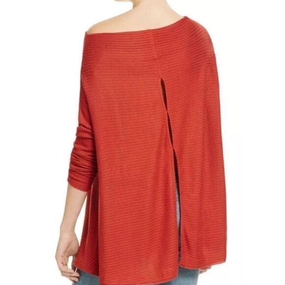 Free People Love Split Back Ribbed Long Sleeve Size S - Picture 3 of 10